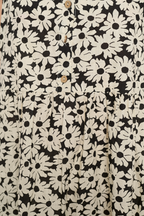 B&W Daisy Print Dress