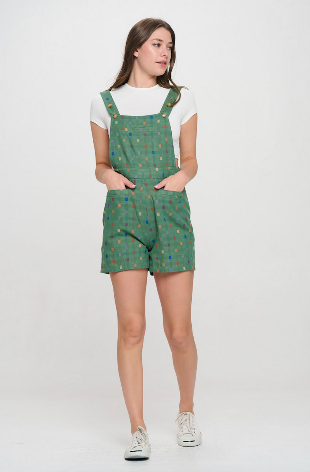 Polka Square Shortalls