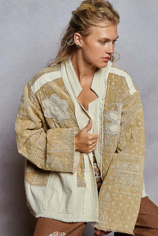 Paisley Patch Quilted Jacket