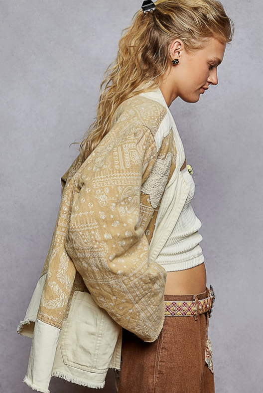 Paisley Patch Quilted Jacket