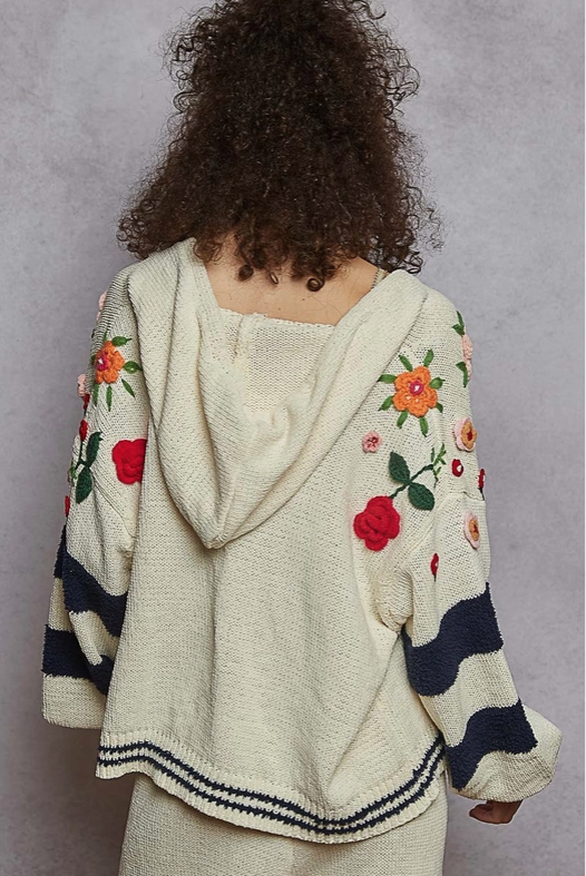 Embroidered Hoodie Sweater