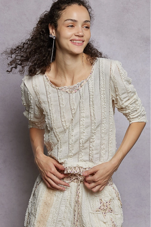 Square Neck Ruffle Top