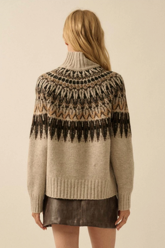 Oatmeal Fair Isle Sweater