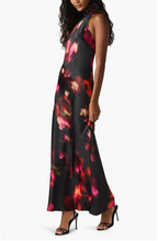 Lara Satin Blurry Floral Dress
