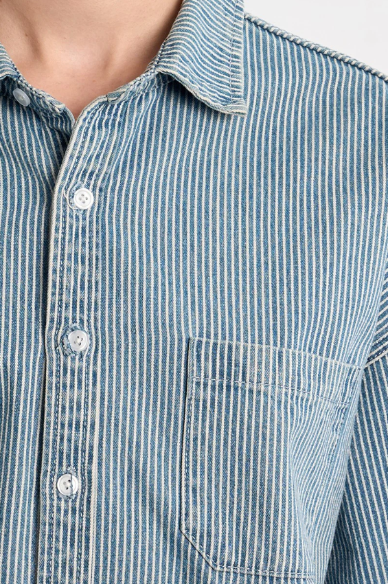 Striped Denim Overshirt