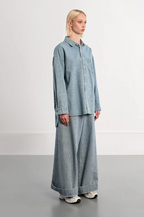 Striped Denim Overshirt