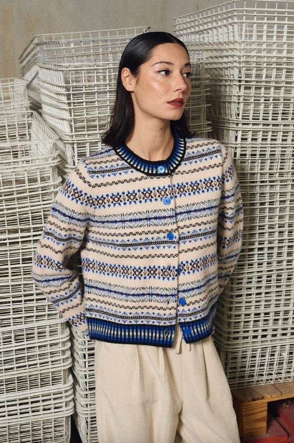 Geometric Knitted Cardigan