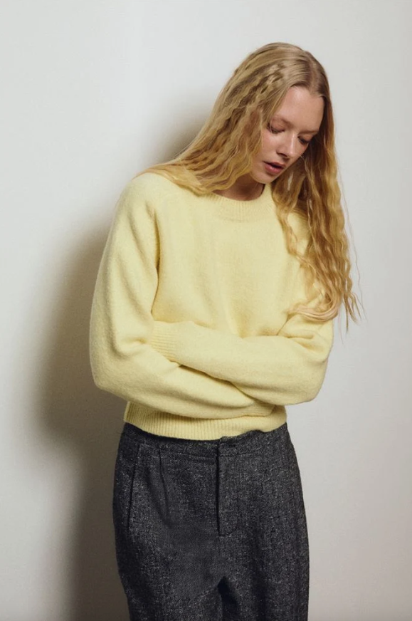 Butter Yellow Knit Sweater