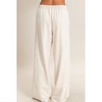 Acid Wash Drawstring Waist Wide Leg Pants