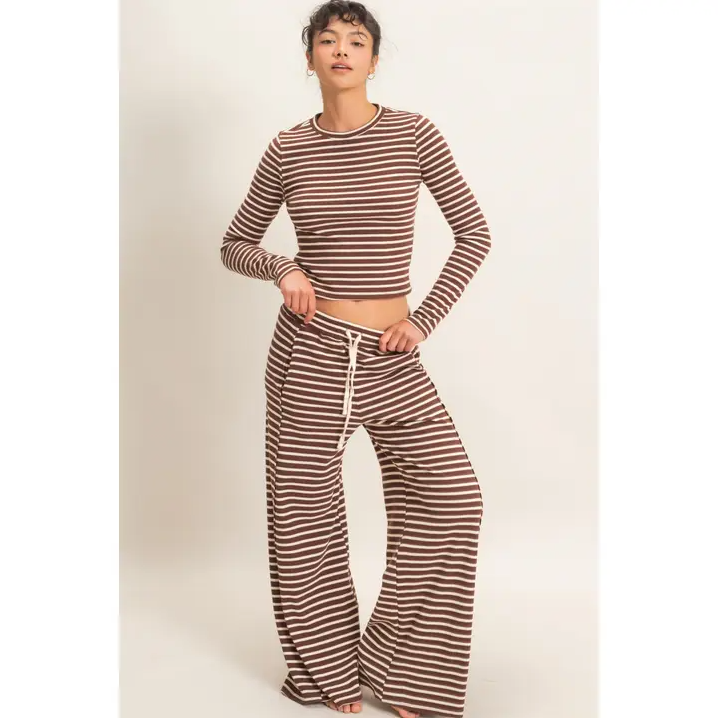 Striped Waffle Knit Top