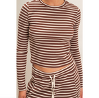 Striped Waffle Knit Top