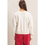 Acid Wash Seam Detail Crew Neck Sweatshirt