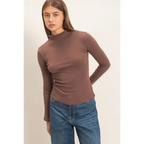 Mock Neck Long Sleeve Top