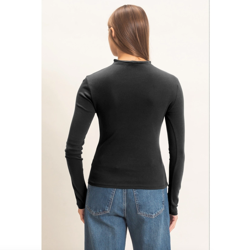 Mock Neck Long Sleeve Top