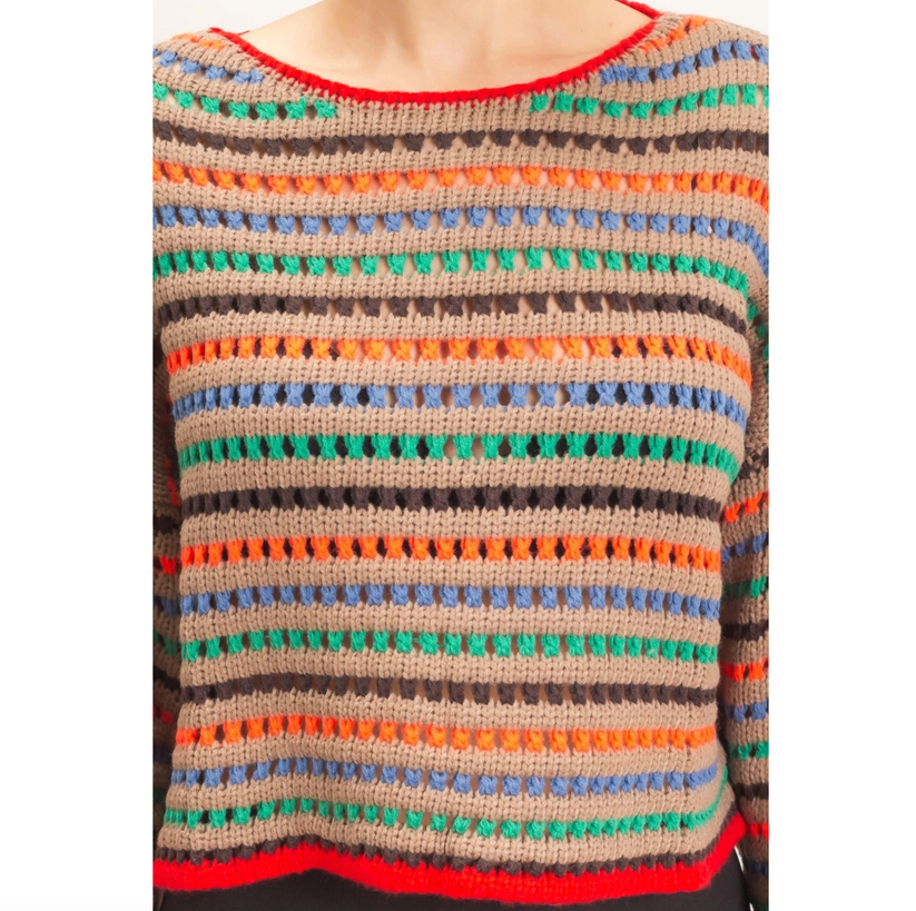 Striped Knit Sweater