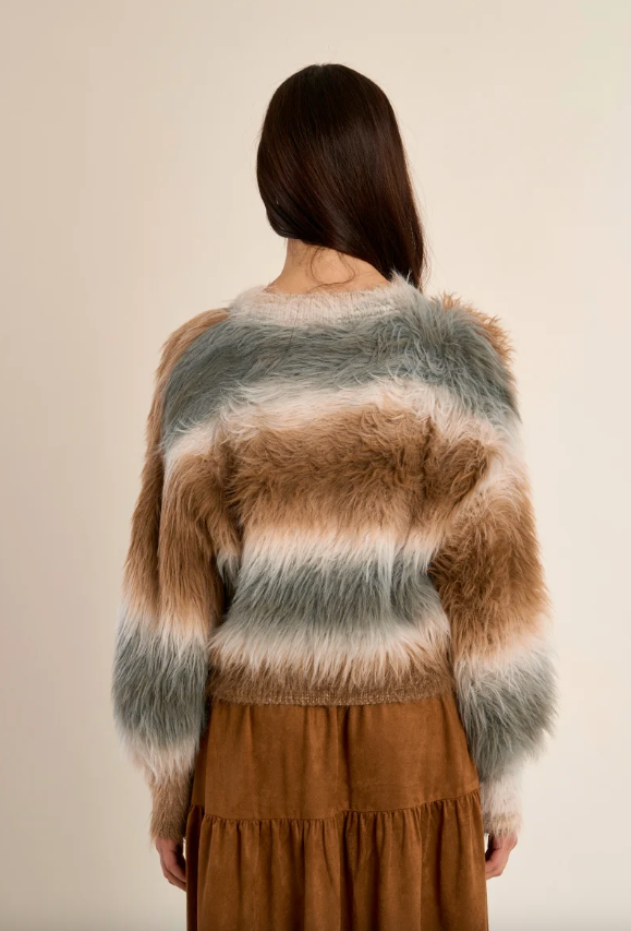 Fluffy Stripe Sweater