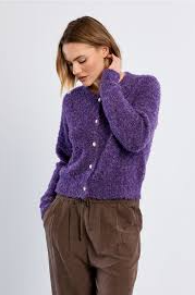 Plain Button-Down Cardigan