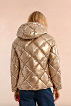 Pearly Effect Topstitched Down Jacket