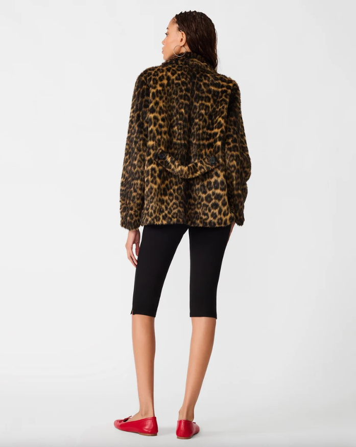 Madley Cheetah Print Faux Fur Jacket