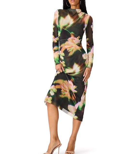 Mesh Long Sleeve Mo Dress