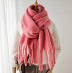Solid Tassel Scarf
