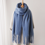 Solid Tassel Scarf
