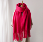 Solid Tassel Scarf