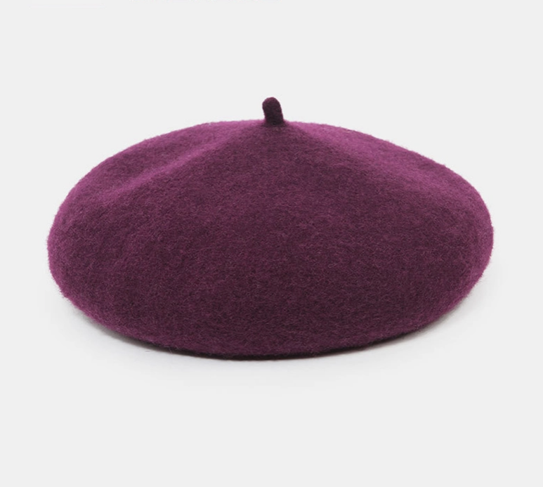 SOLID FUZZY BERET