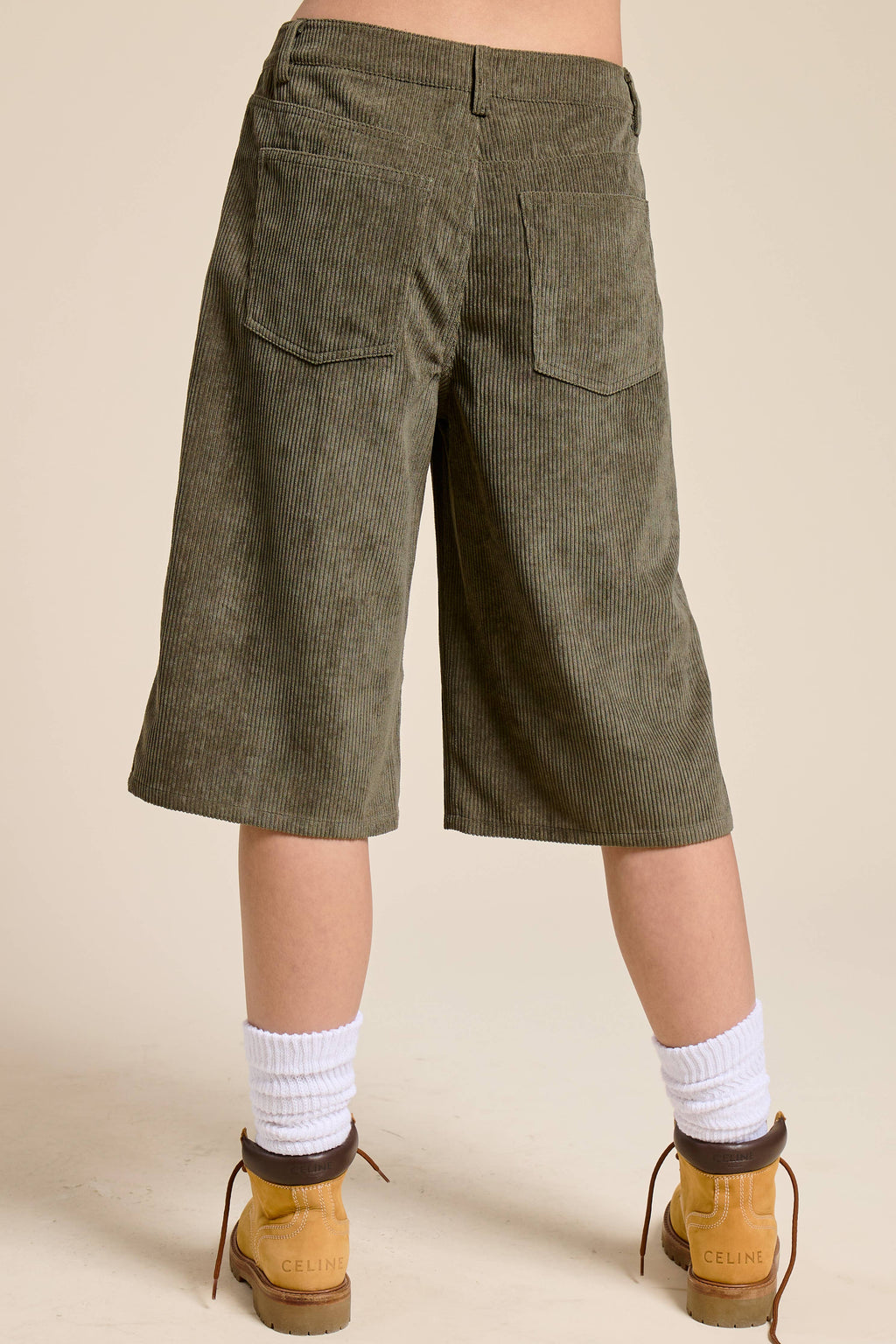 Corduroy Culotte Bermuda Shorts