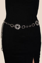 Warped Metallic Flat Chain Belt