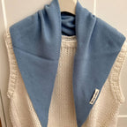 Wool Knit Triangle Scarf