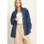 Button-Up Denim Shirt