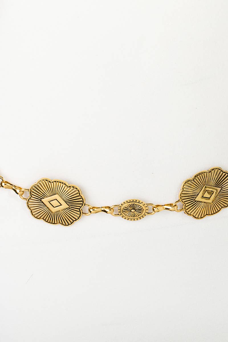Ornate Concho Chain Belt