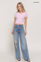 Seamless Stripe Ribbed Top