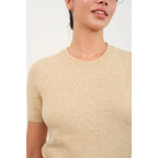 Short Sleeve Ribbed Hem Sweater