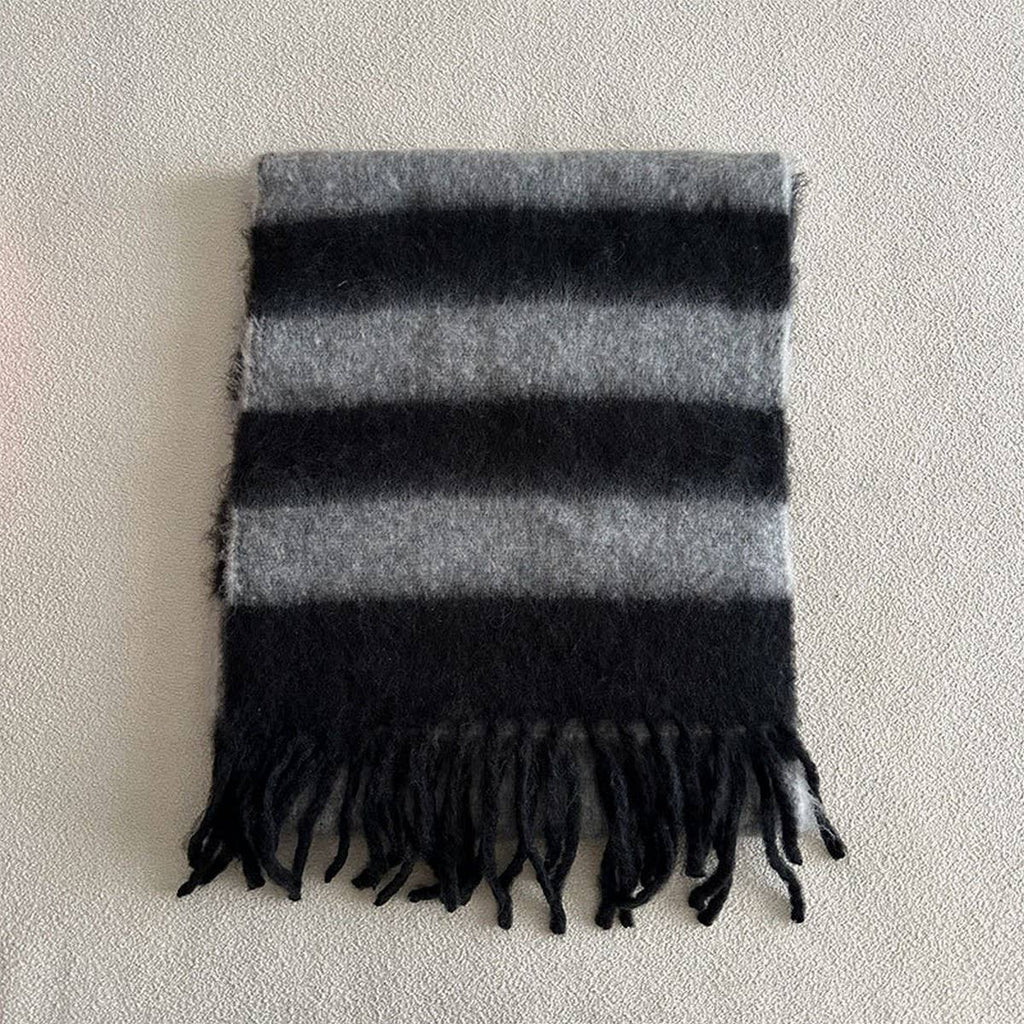 Blue-Brown Stripe Scarf