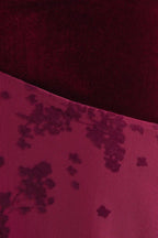 Floral Velvet Midi Dress