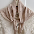 Wool Knit Triangle Scarf