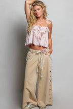 Romantic Lace Ruffle Tiered Cami Top