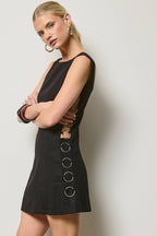 Cut Out Mini Dress with O-Ring Detail