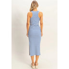Striped Ribbed Tank Dress