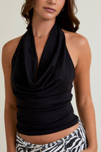 Cowl Neck Halter Top
