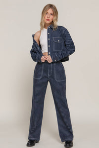 Striped Straight Leg Pants