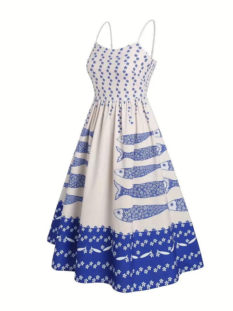 Mackerel Print Sundress