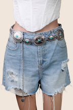 Flower Concho Disc Chain Belt