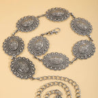 Oval Western Concho Chain Link Belt