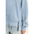 Washed Raw Edge Sweatshirt