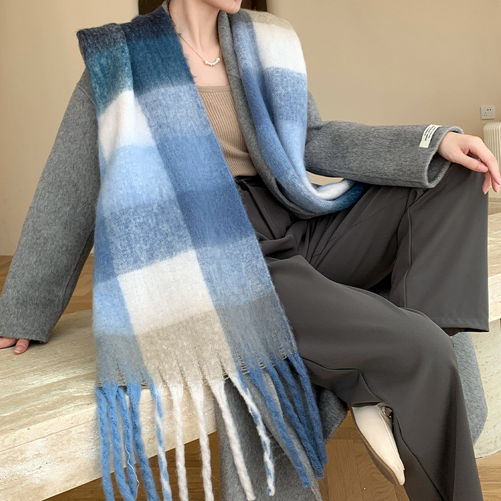 Plush Plaid Scarf