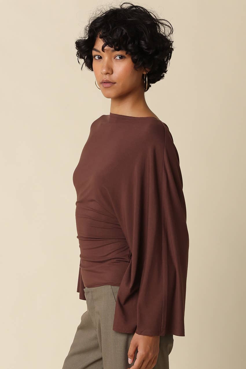Allyson Back-Tie Dolman Sleeve Top