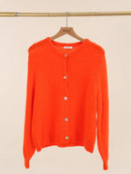 Alpaca Blend Crew Neck Cardigan